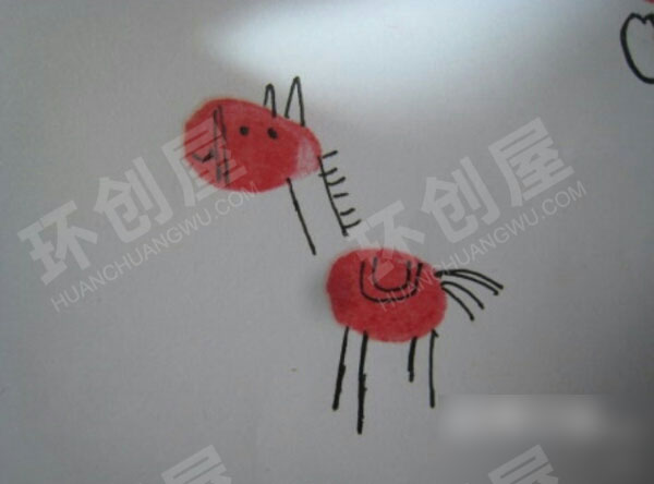 幼儿园美工区手指画图片