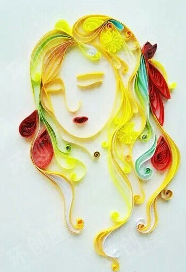 幼儿园美工区手工衍纸画图片