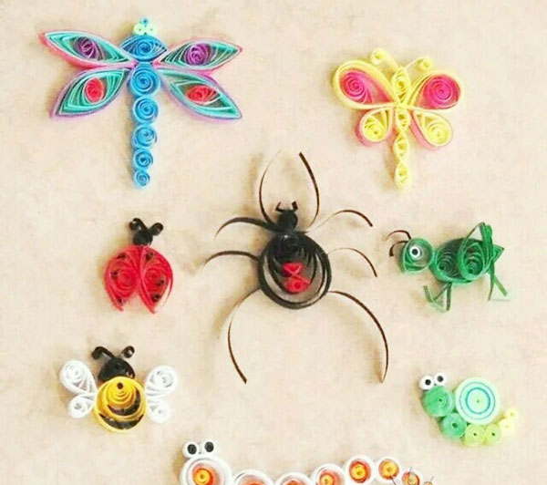 幼儿园美工区手工衍纸画图片