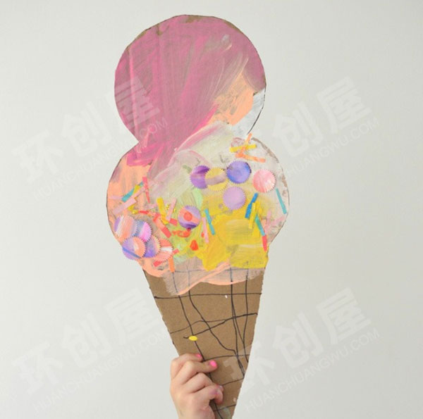 幼儿园夏天主题美工区冰激凌图片
