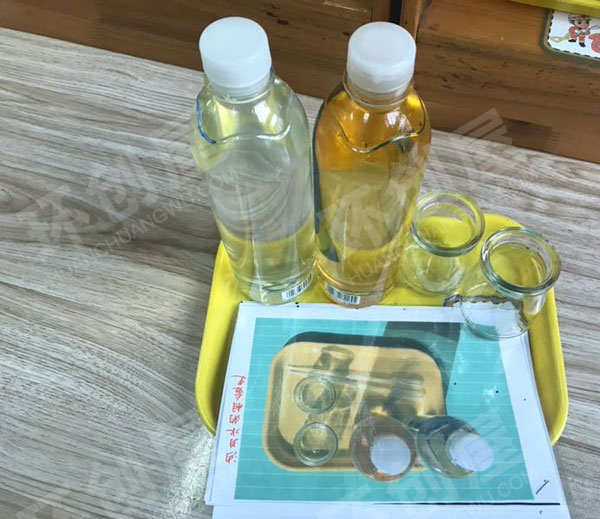 幼儿园科学区油和水的融合图片