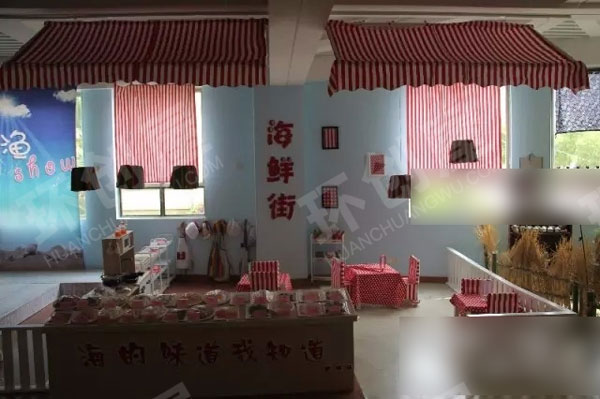 幼儿园角色游戏渔港小镇图片
