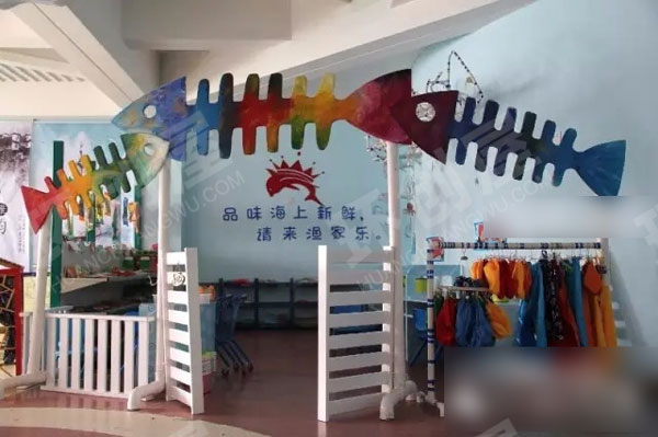 幼儿园角色游戏渔港小镇图片