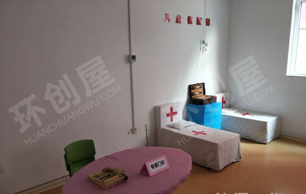幼儿园角色游戏环创爱心医院图片