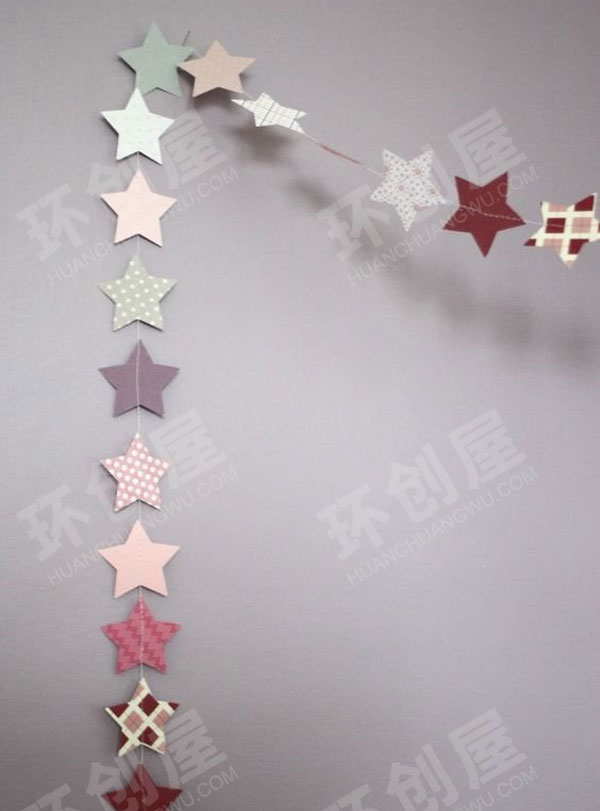 幼儿园彩色卡纸新年元旦小清新文艺吊饰图片
