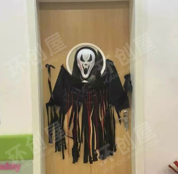 幼儿园节日万圣节教室门装饰图片