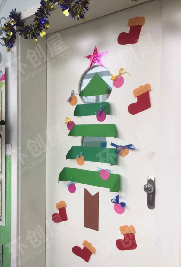 幼儿园圣诞主题教室门创意装饰图片
