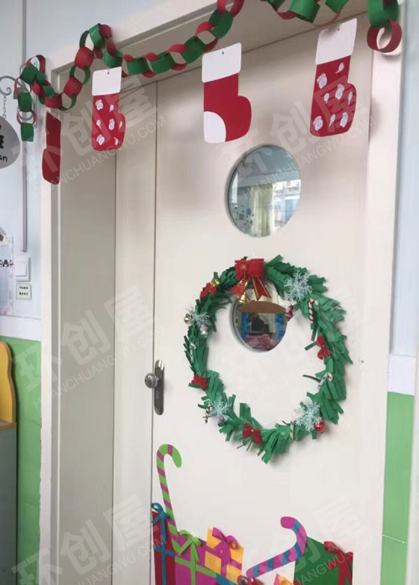 幼儿园圣诞主题教室门创意装饰图片
