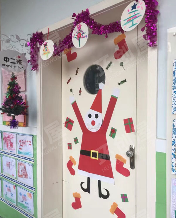 幼儿园圣诞主题教室门创意装饰图片
