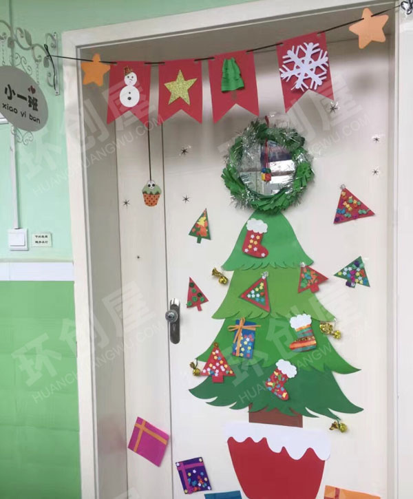 幼儿园圣诞主题教室门创意装饰图片