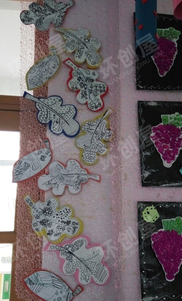 幼儿园废物利用粘贴画作品展示图片