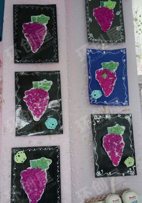 幼儿园废物利用粘贴画作品展示图片