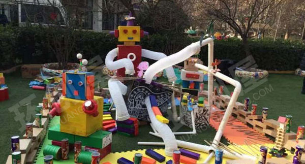 幼儿园户外大型建构活动图片