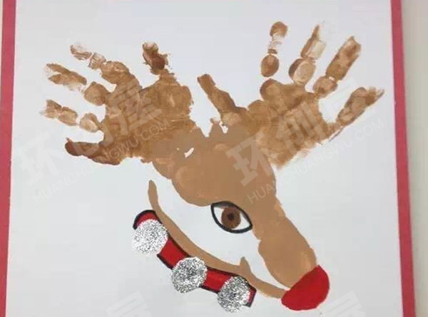 幼儿园美工区掌印画图片