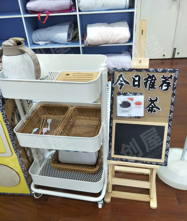 幼儿园环创角色游戏茶艺馆图片