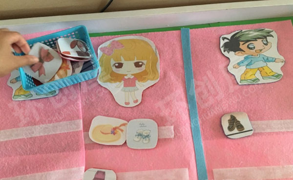 幼儿园益智区不织布各种玩具图片