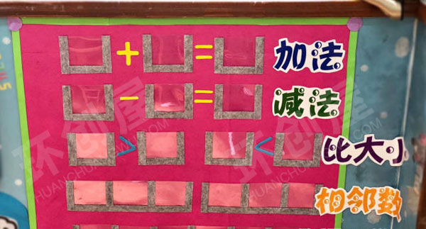 幼儿园益智区神奇的扑克加减法图片