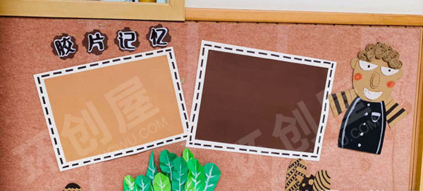 幼儿园胶片记忆边框主题墙图片