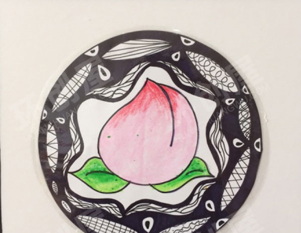 幼儿园水果与线描水果天地墙面布置图片