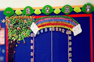 幼儿园一起去旅行墙面布置图片