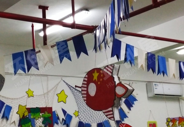 幼儿园星空主题环创吊饰图片