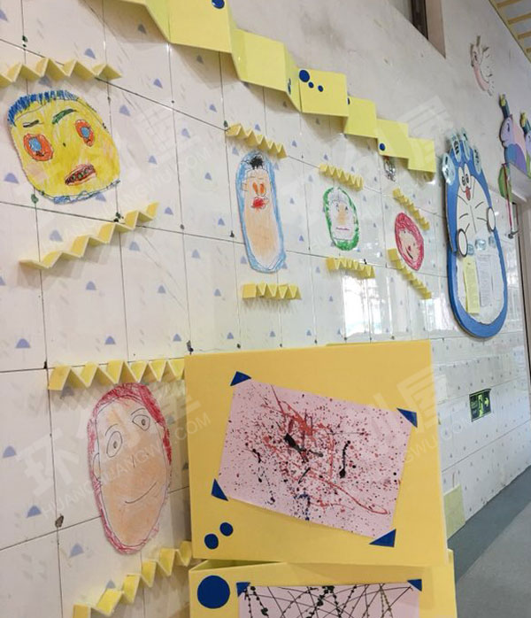 幼儿园墙面手工各式挂饰图片