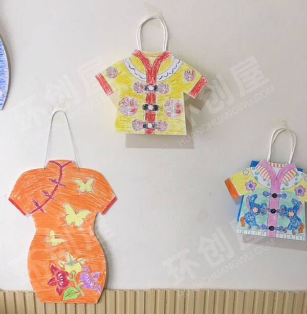 幼儿园走廊墙面中国元素作品图片