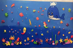 幼儿园走廊墙面海底世界3d立体图片
