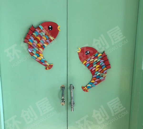 幼儿园庆冬至迎新年教室门装饰图片