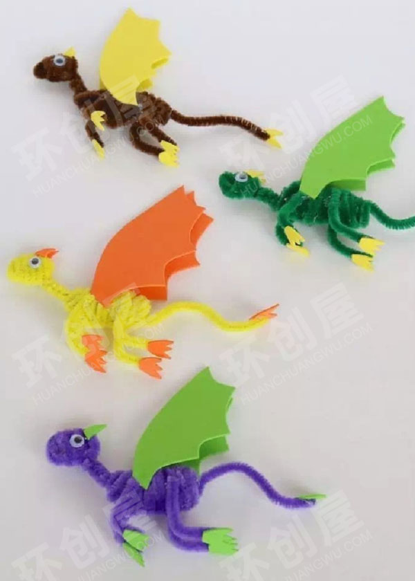 幼儿园毛根扭扭棒可爱小动物作品展示图片