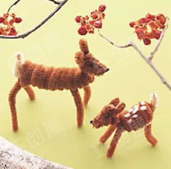 幼儿园毛根扭扭棒可爱小动物作品展示图片