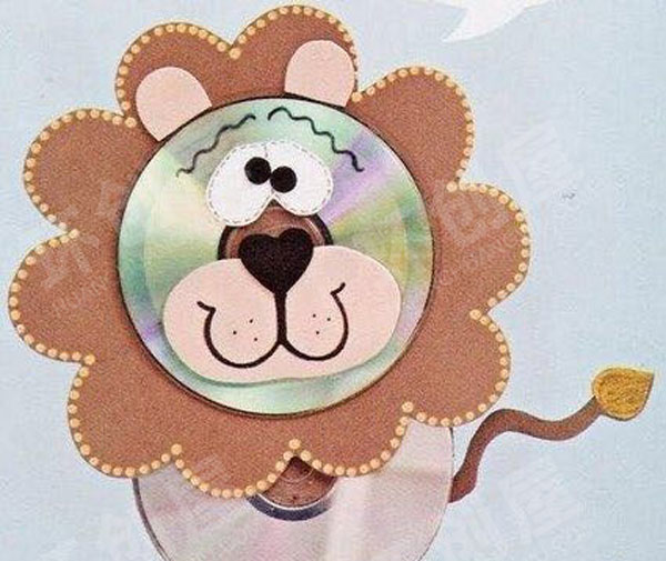 幼儿园美工区cd硬盘创意手工图片