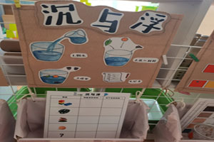幼儿园科学区沉与浮展板图片