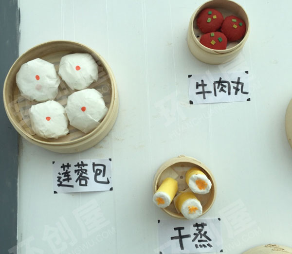 幼儿园角色游戏不织布手工传统小吃图片