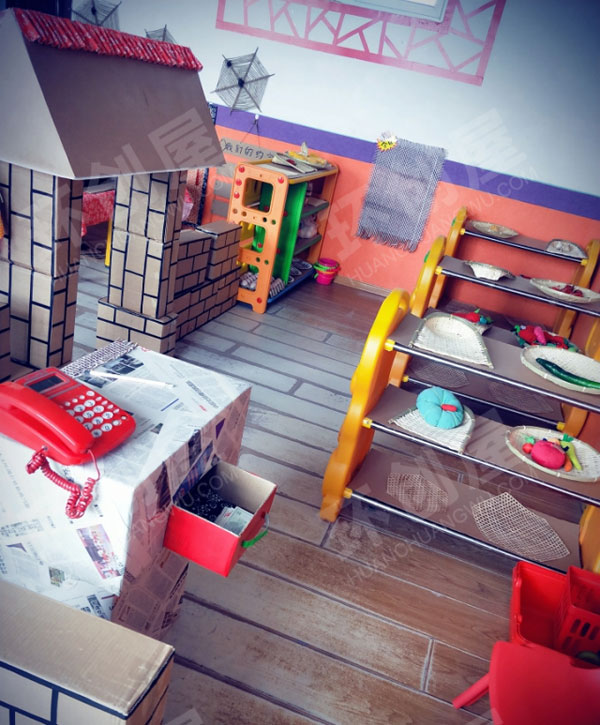 幼儿园角色游戏农村乡土风情的环创图片