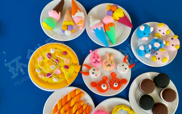 幼儿园角色游戏粘土手工美食城图片