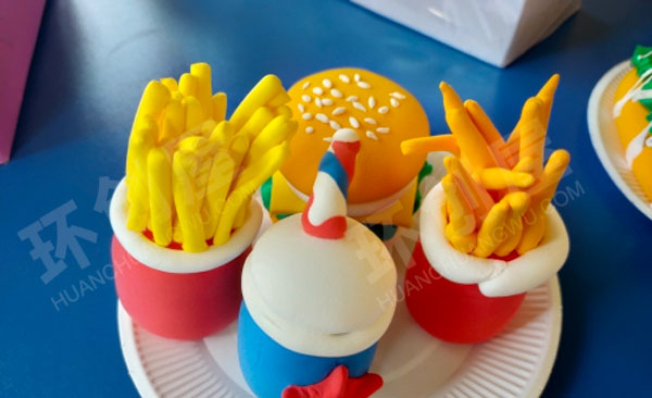 幼儿园角色游戏粘土手工美食城图片