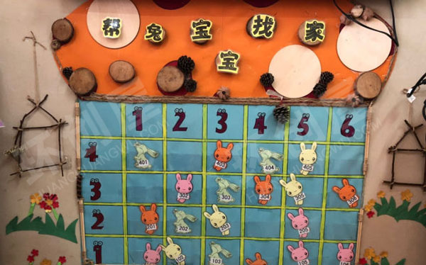 幼儿园益智区帮兔宝宝找家图片