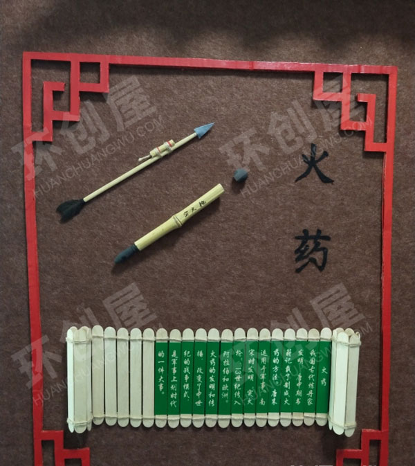 幼儿园主题墙环创四大发明图片
