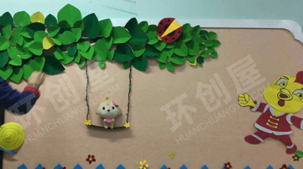 幼儿园主题墙环创春天在哪里呀图片