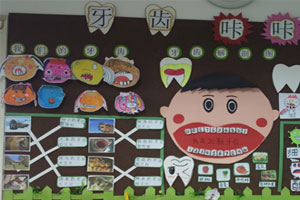 幼儿园主题墙环创牙齿的不同的形态图片4张