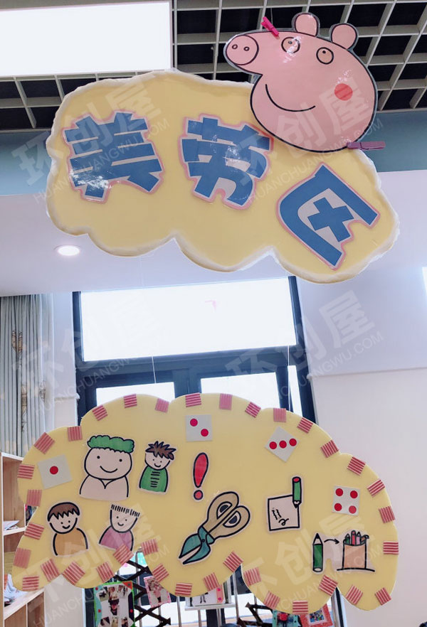 幼儿园小猪佩奇游戏区域牌吊饰图片