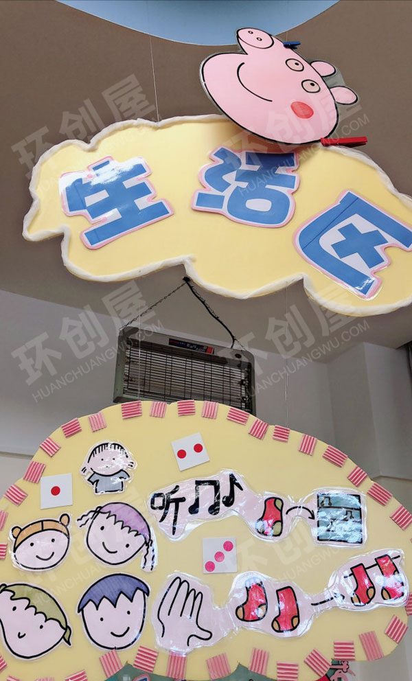 幼儿园小猪佩奇游戏区域牌吊饰图片