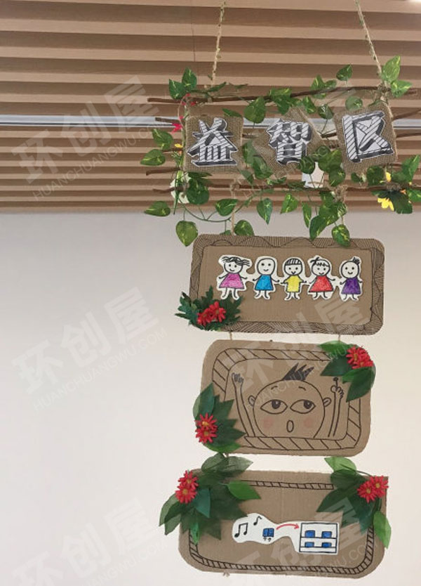 幼儿园田园森系风区域牌吊饰图片
