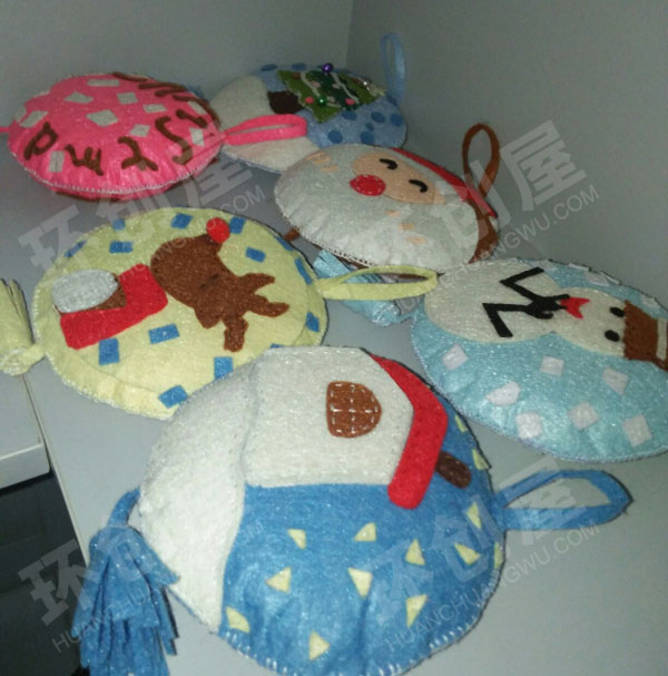 幼儿园不织布圣诞节系列的挂饰图片