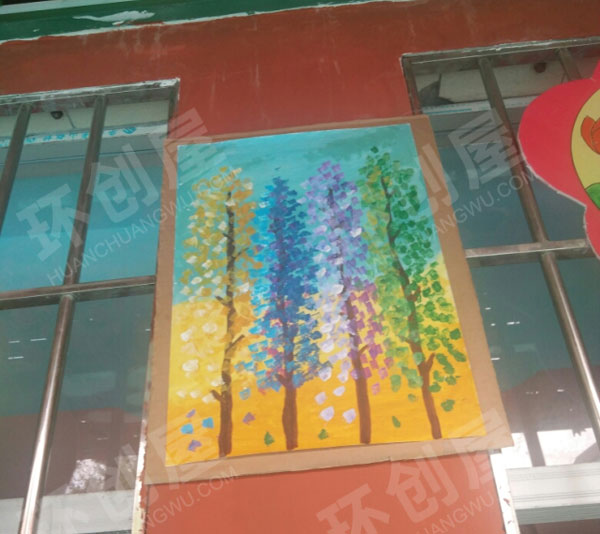 幼儿园手工美术作品窗户挂饰图片