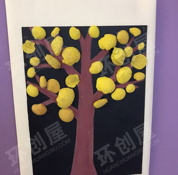 幼儿园一年四季贝壳装饰画挂饰图片