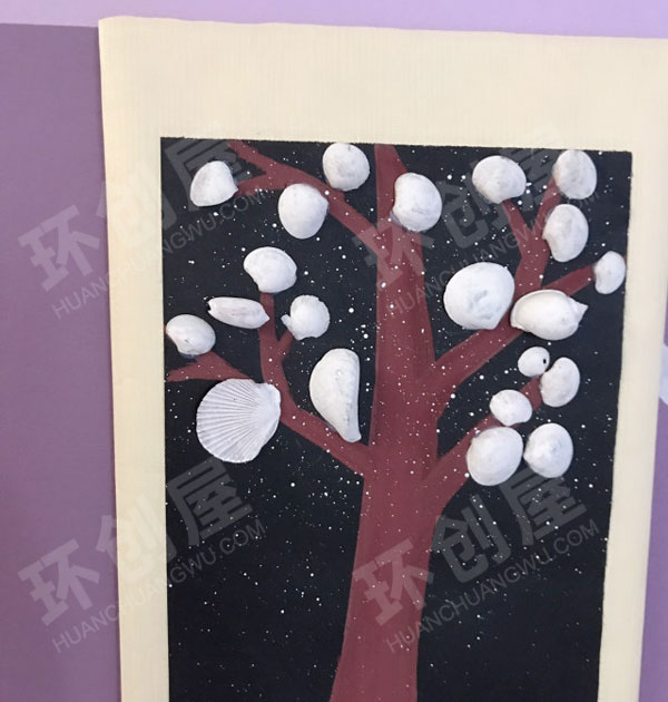 幼儿园一年四季贝壳装饰画挂饰图片