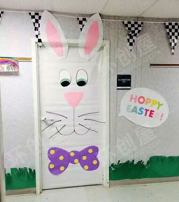 幼儿园教室门口卡通小清新装饰图片