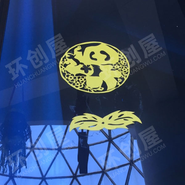 幼儿园中国文化主题过新年玻璃门窗装饰图片